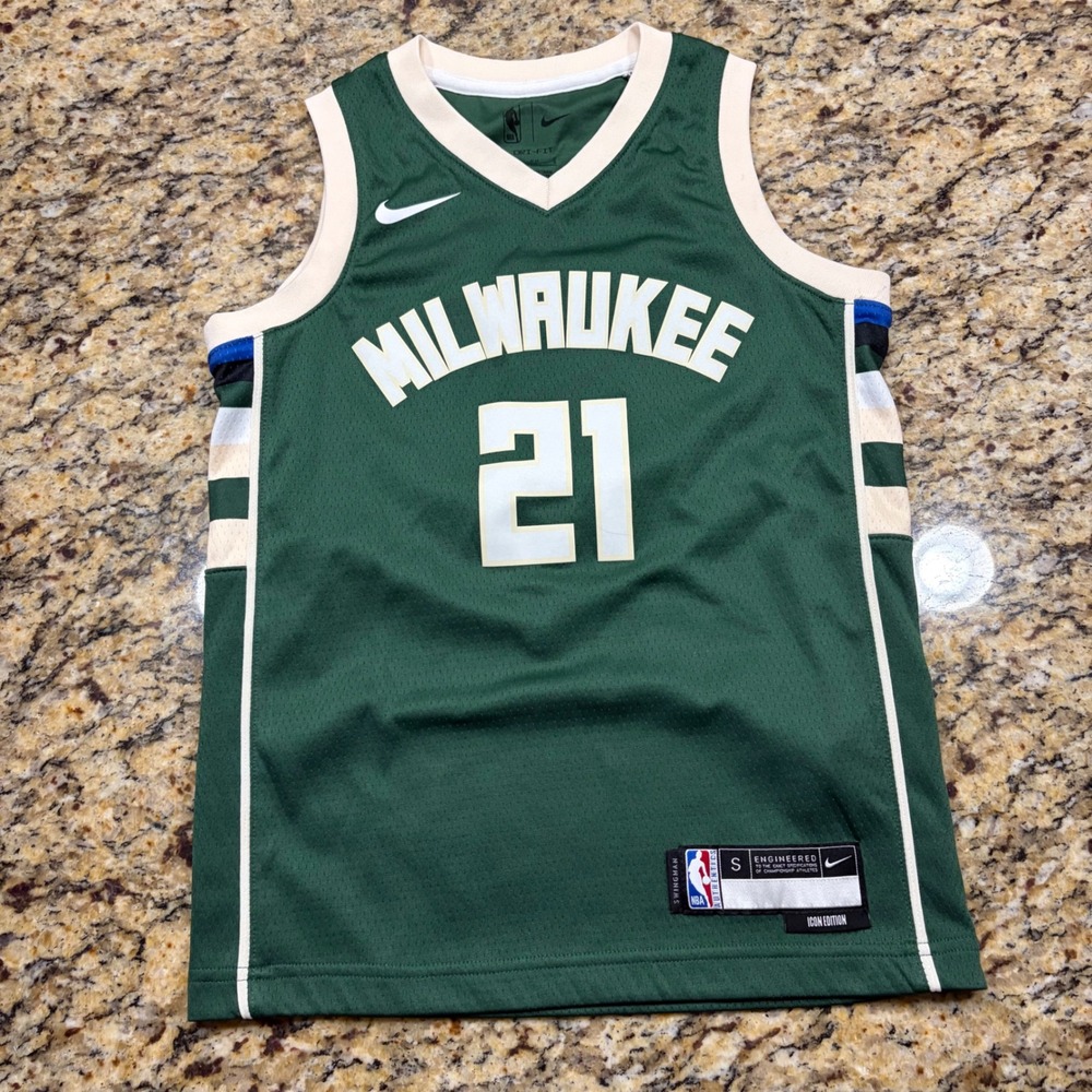 Nike Milwaukee Bucks Jrue Holiday 21 Swingman Jersey Green Boy S Icon Edition ws